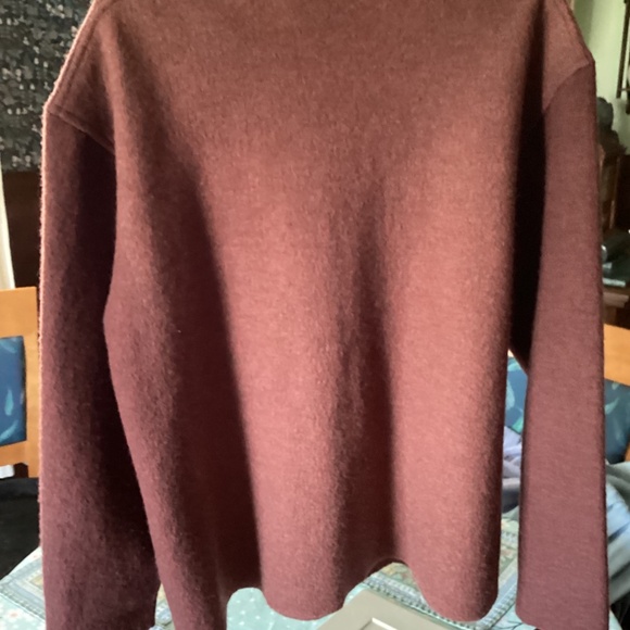 April Cornell light boiled wool jacket, size L, cranberry, worn once - Picture 3 of 3